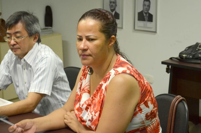 Francisco Carlos Namiuchi, consultor do Codefoz, e Regina Borges Lago Adams, coordenadora da Câmara Técnica Indústria, Comércio e Serviço.